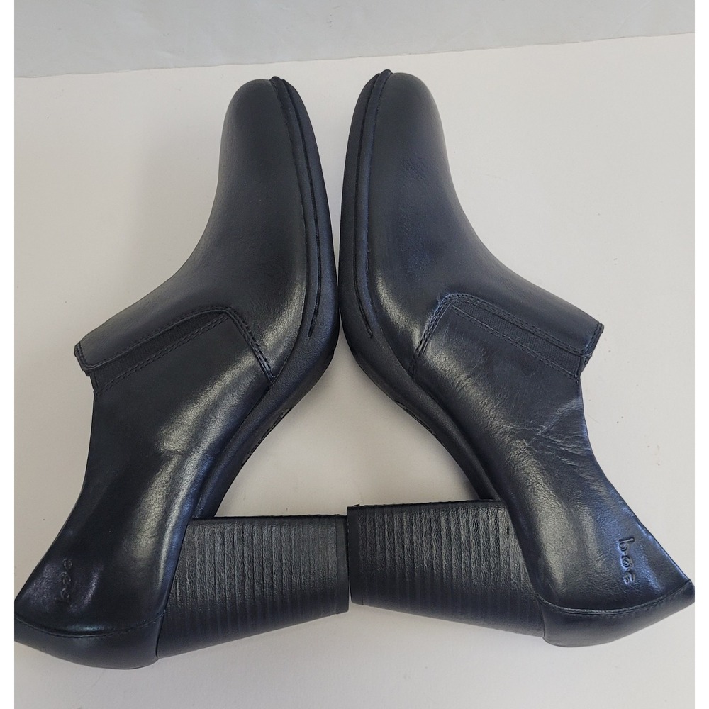 B.Ø.C. Børn Concepts Slip On Loafer-Style Heels Black Leather‎ Size US 11 EU 43 - Picture 5 of 10